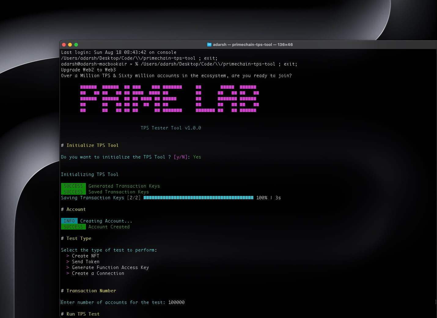 Portfolio Image of project TPS testing CLI tool